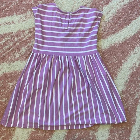 Primary Purple Striped Kids Dress - Picture 3 of 3